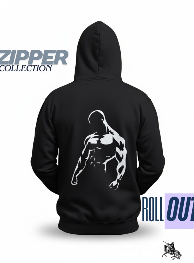 Black Zipper Hoodie